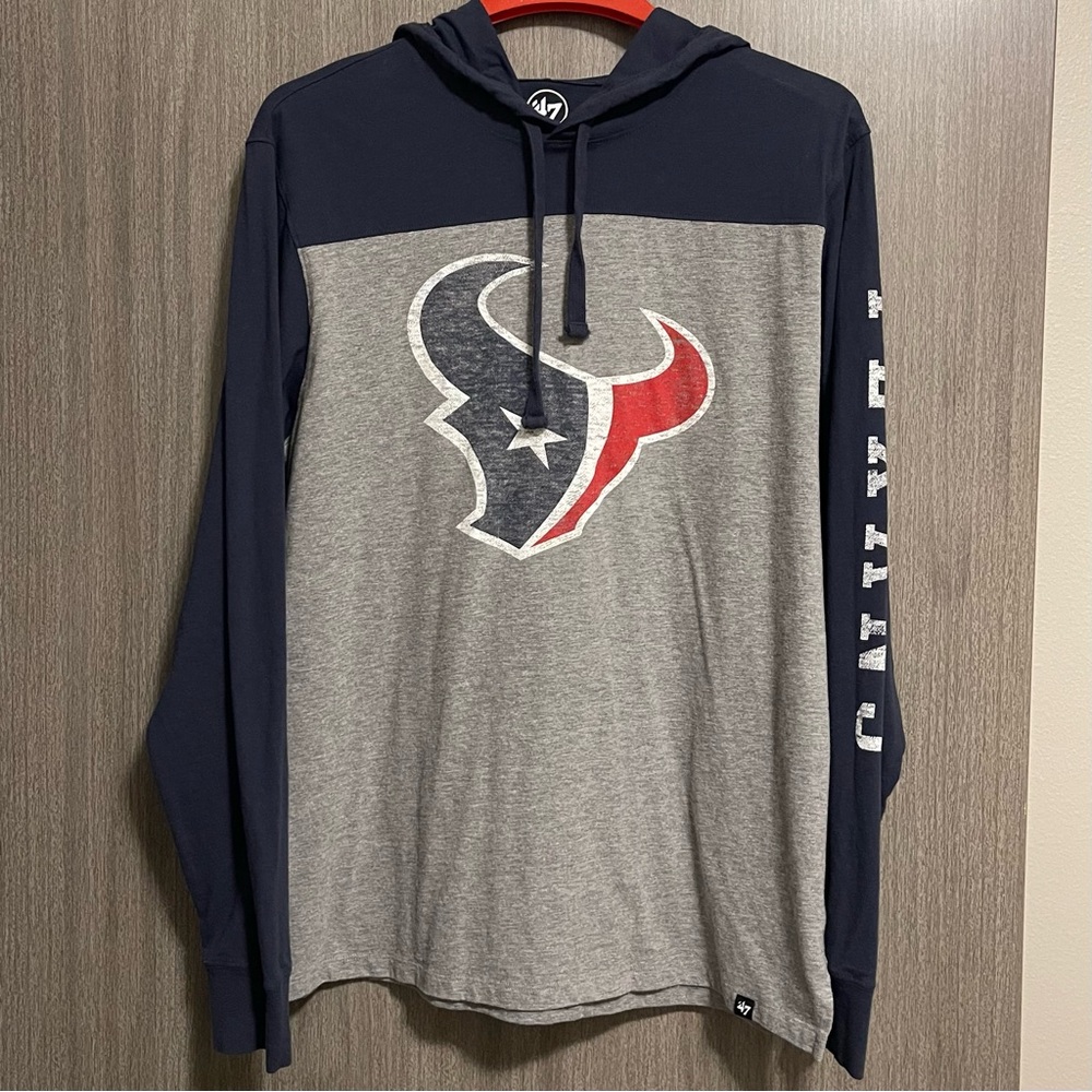 '47 Hooded NFL Texans Shirt - Lightweight and Soft - Size Large